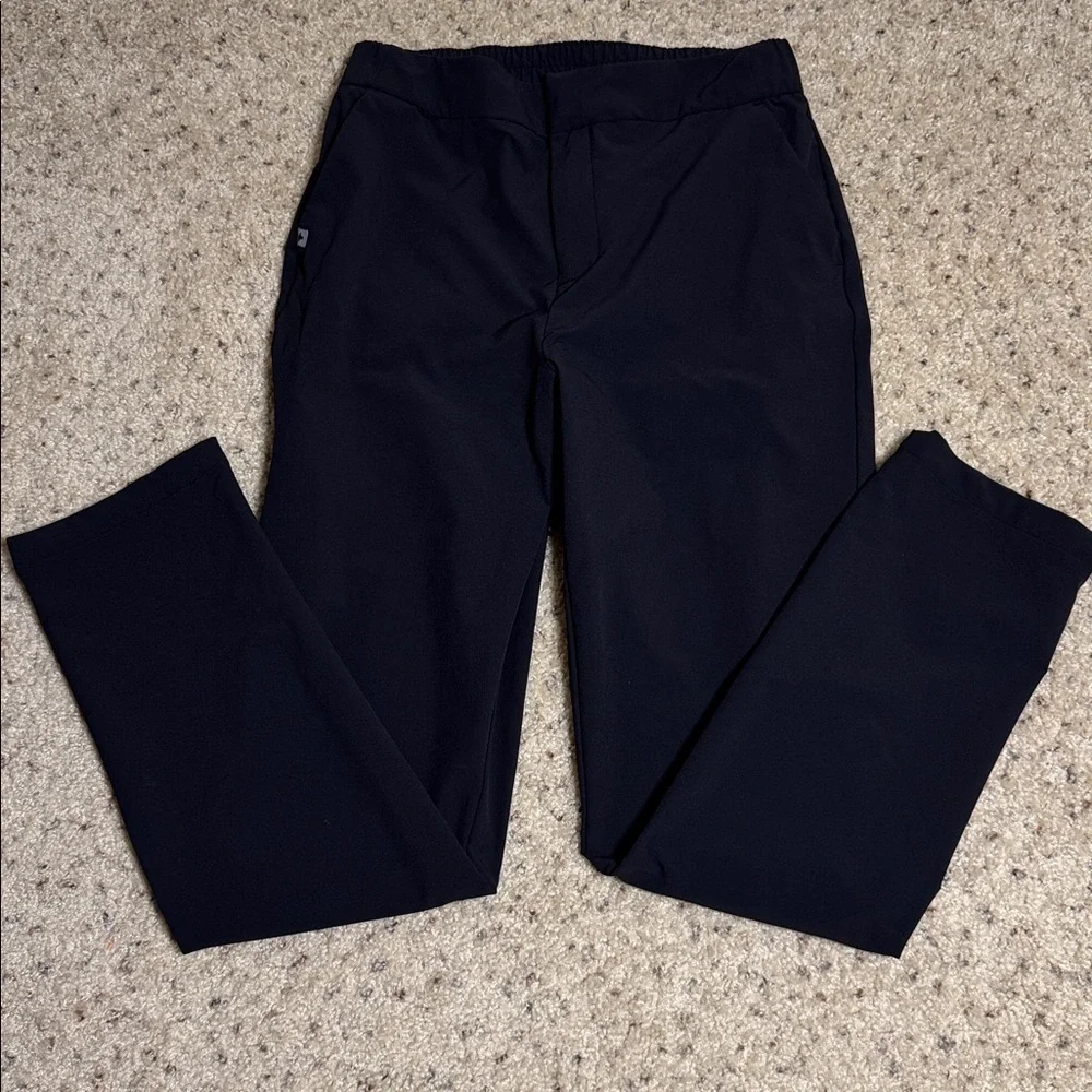 FIGSPRO Tailored Trouser Men's Black Pants Medium Tall with snap front black
